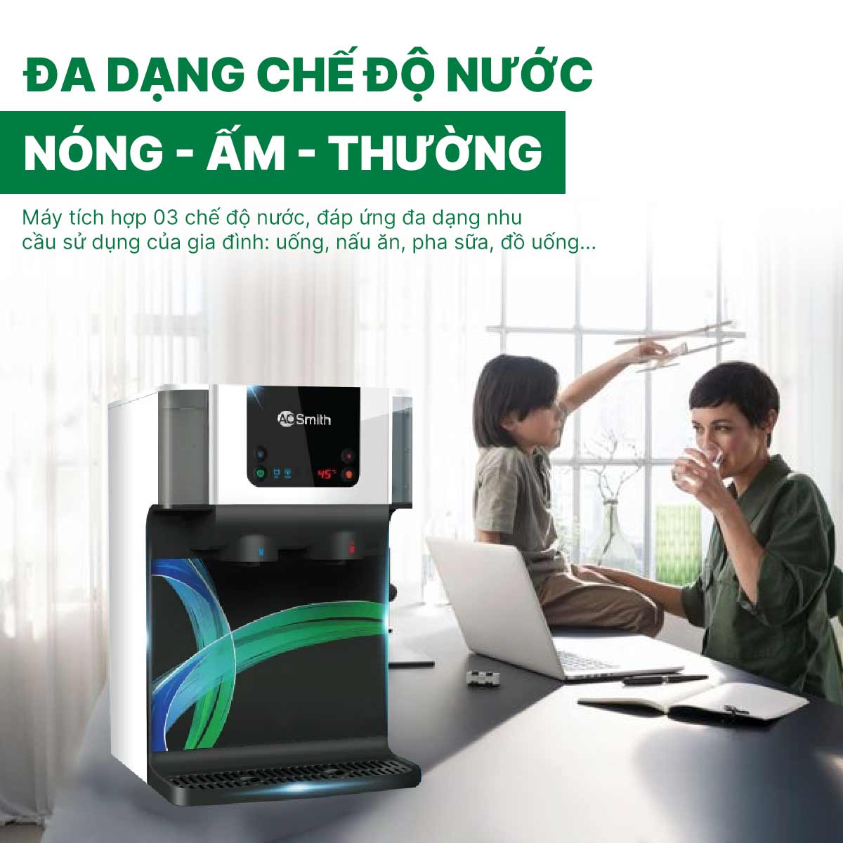 Máy lọc nước đặt bàn A.O Smith ECO-AOC75PUR