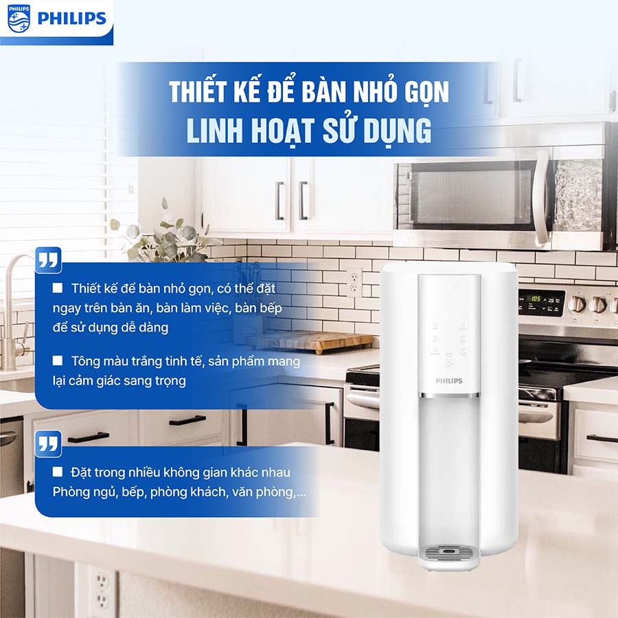 Máy lọc nước RO nóng nguội Philips ADD6901HWH01/74