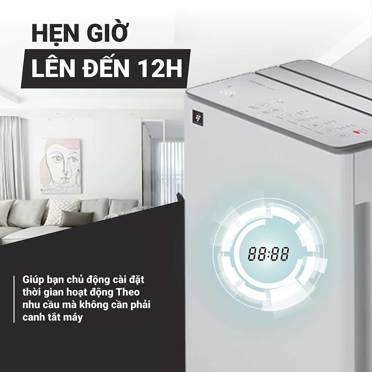 Máy lọc không khí và hút ẩm Sharp DW-T30FV-W trang bị bộ lọc 3 lớp hiện đại