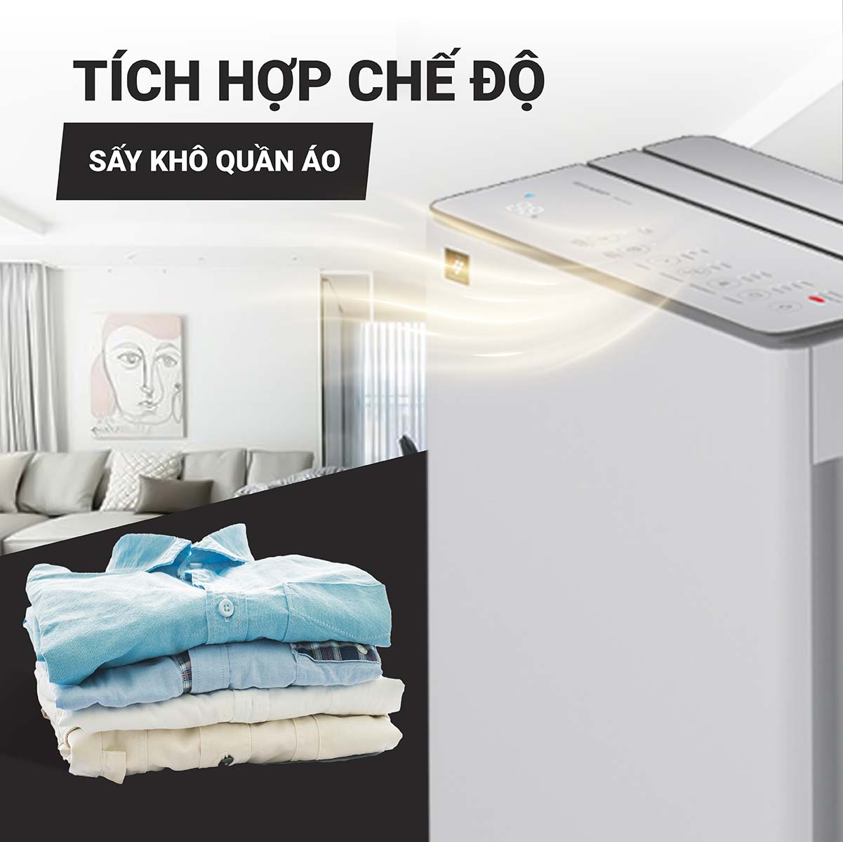 Máy hút ẩm Sharp trang bị bình chứa nước 4.5 lít