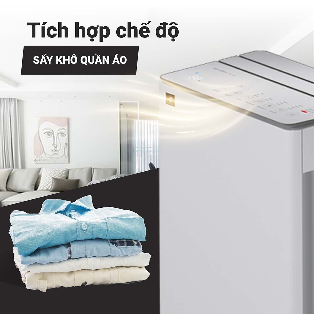 Sharp DW-T30HV-H có công suất hút mạnh mẽ, hút ẩm lên đến 30L/ngày