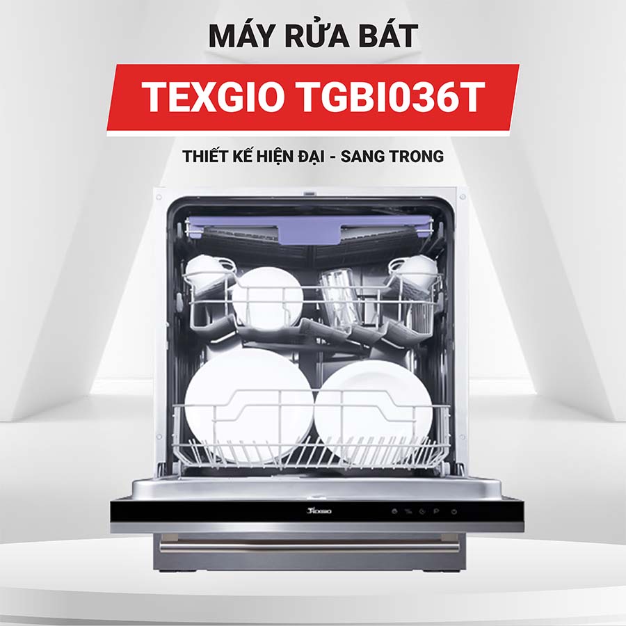 Máy rửa bát âm tủ 15 bộ Texgio TGBI036T