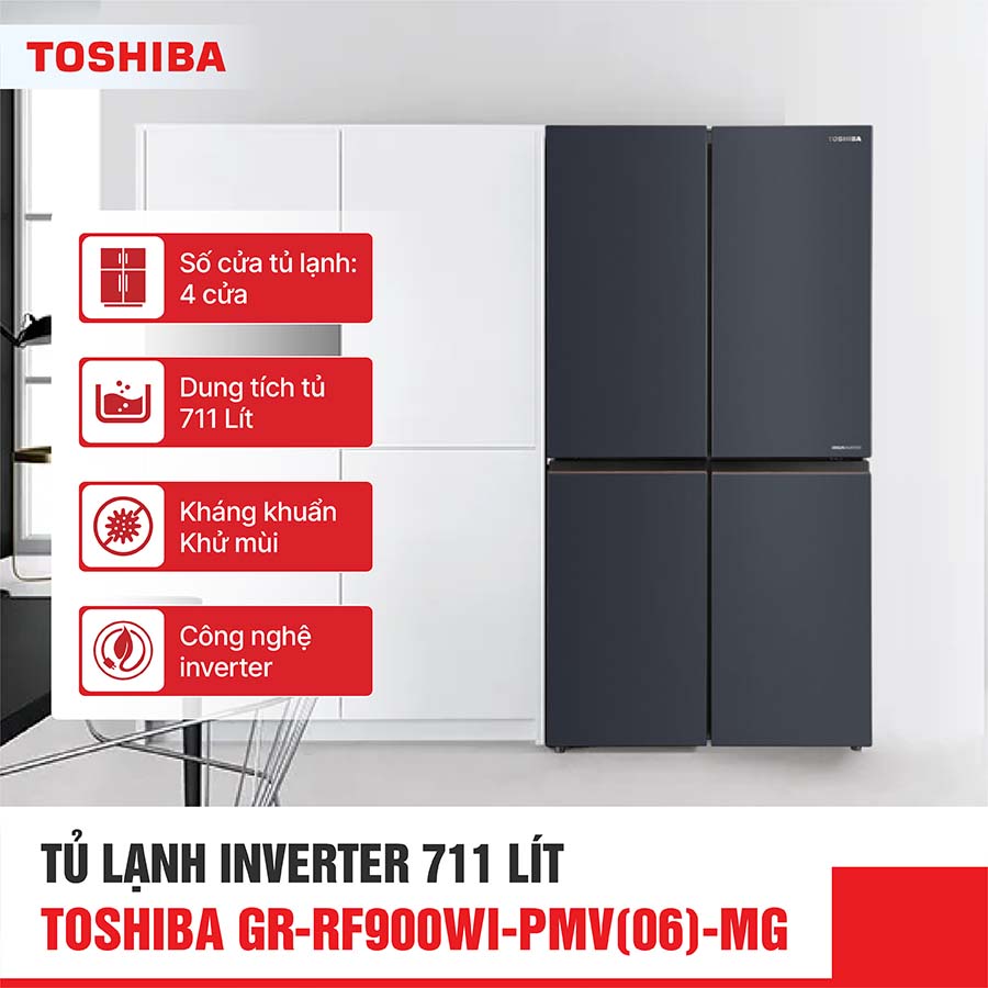 Tủ lạnh Toshiba Inverter 711 lít Multi Door GR-RF900WI-PMV(06)-MG