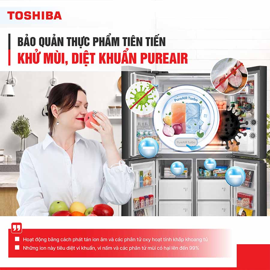 Tủ lạnh Toshiba Inverter 711 lít Multi Door GR-RF900WI-PMV(06)-MG