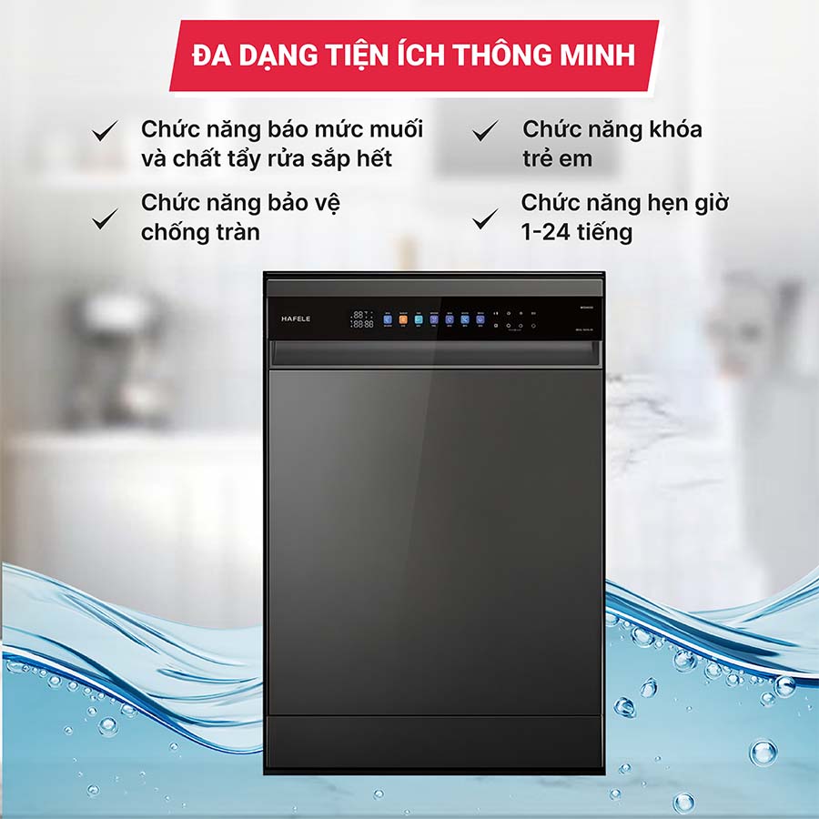 Máy rửa bát 14 bộ Hafele HDW-F601G 535.29.592