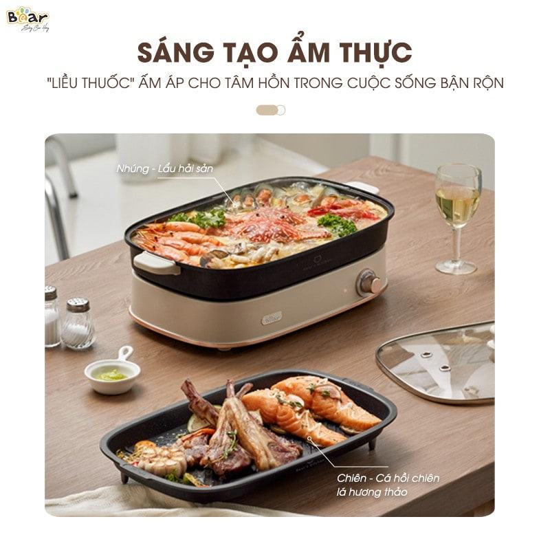noi lau bear 2 ngan 4.5L SB NL45K 5 Nồi lẩu Bear 4,5L SB-NL45K sở hữu thiết kế đẹp với đa dạng tính năng nấu ăn